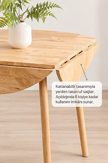 Lome Katlanır Masif Masa - 2