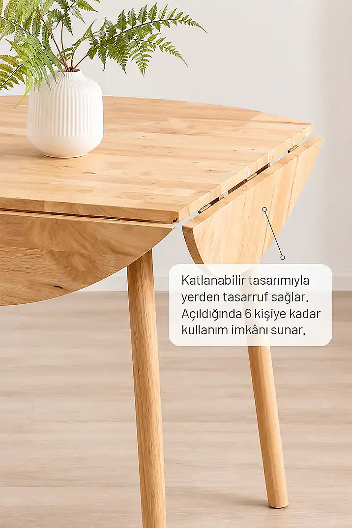 Lome Katlanır Masif Masa - 2